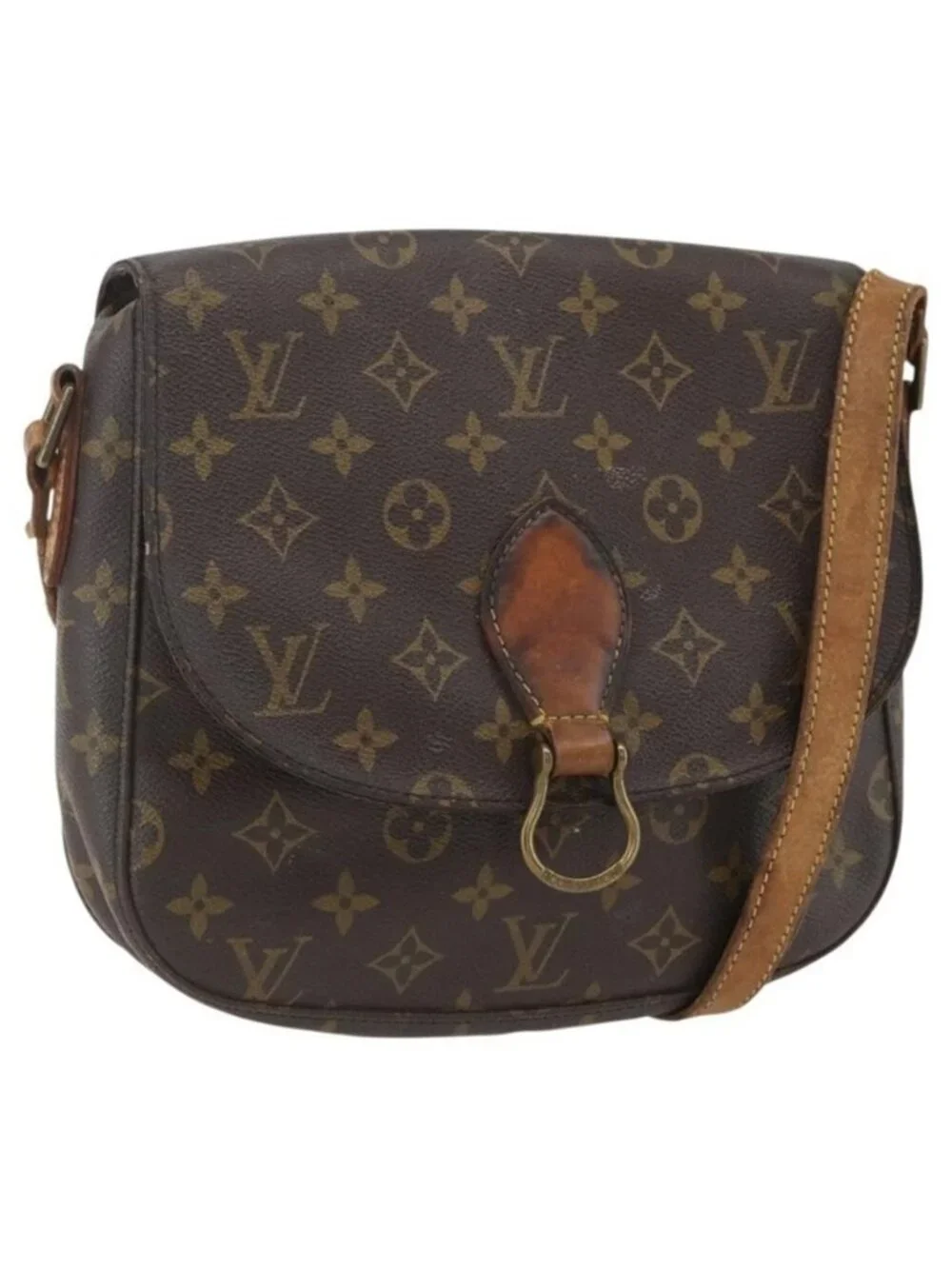 Authentic LOUIS VUITTON Monogram Saint Cloud GM Shoulder Bag M51242 LV